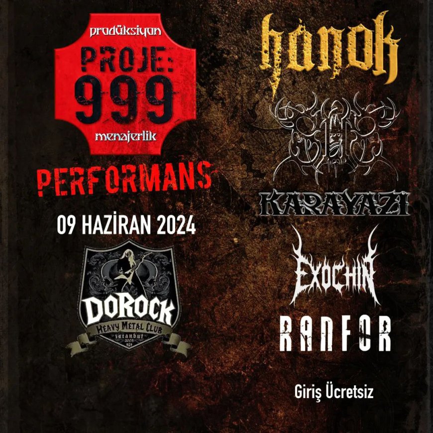 Proje 999 - Dorock Heavy Metal Club, 9 Haziran 2024